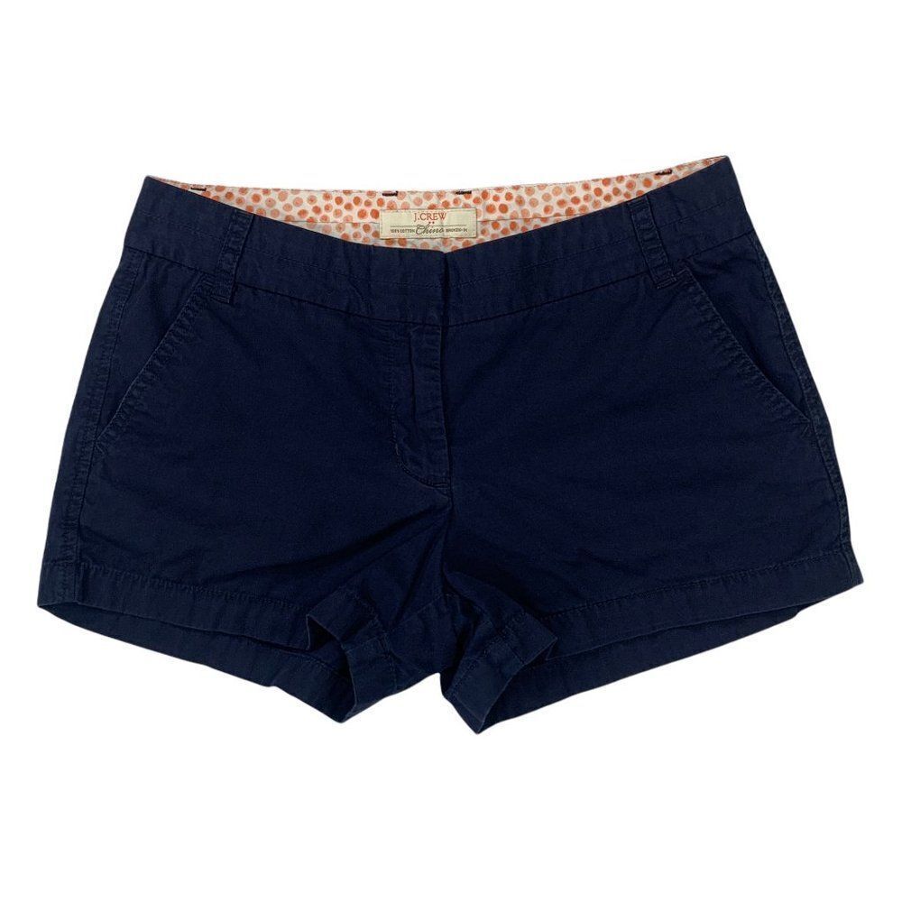 J.‎ Crew Shorts Women's Size 6 Dark Blue 3" Chino Khaki Shorts